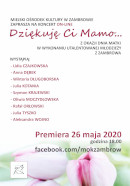Plakat promujący występ koncert 'Dziękuję Ci Mamo..'